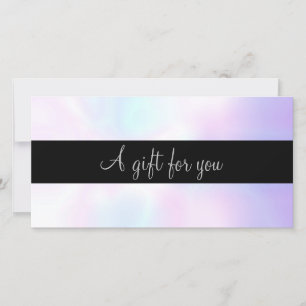 Certificat Cadeau Minimaliste Iridescent Script