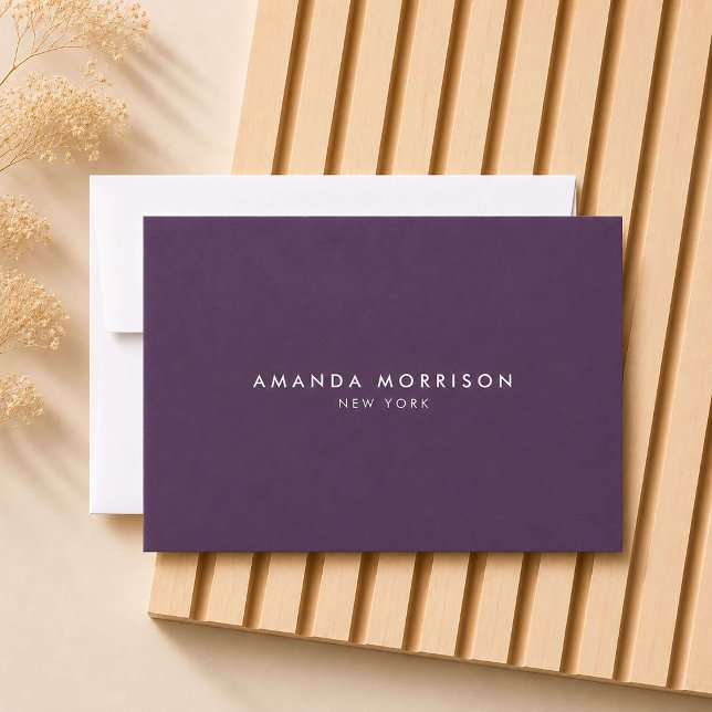 Certificat Cadeau Minimaliste Luxe Aubergine Viole (Créateur téléchargé)
