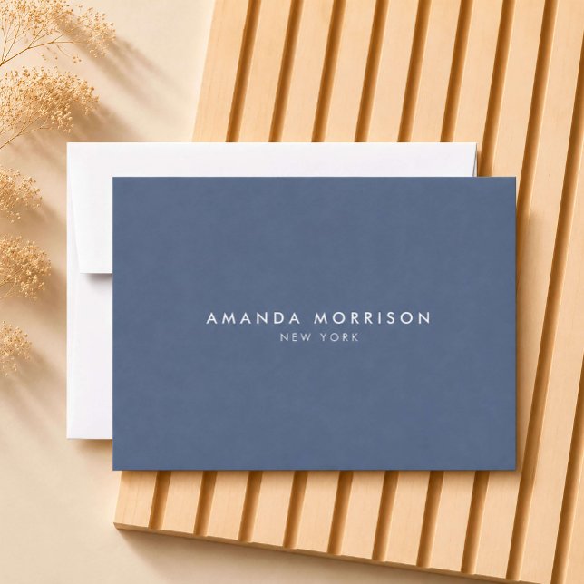 Certificat Cadeau Minimaliste Luxe Bleu Ardoise (Créateur téléchargé)