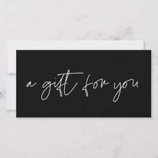 Certificat cadeau minimaliste moderne