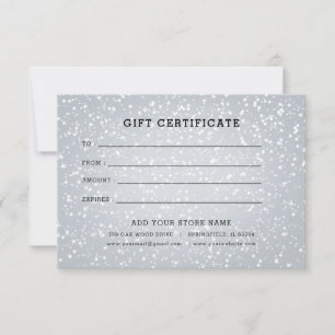 Certificat cadeau minimaliste pour entreprise avec