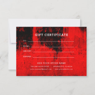 Certificat cadeau minimaliste pour entreprise avec