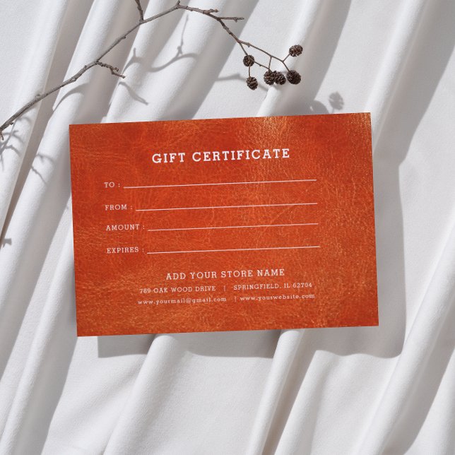 Certificat cadeau minimaliste pour entreprise avec (Créateur téléchargé)