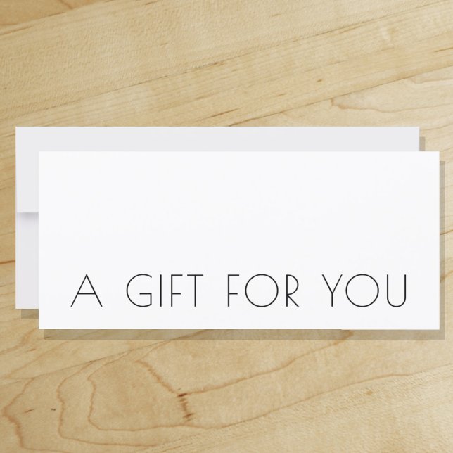 Certificat Cadeau Moderne Chic Minimaliste ("Everyday is abundantly beautiful." 
Sincerely Best Wishes from Lucky Design World)