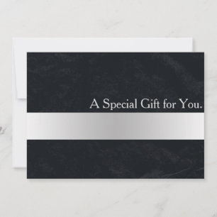 Certificat Cadeau Moderne Rayure Faux Argent Cool