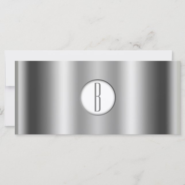 Certificat Cadeau Monogramme Argenté Blanc Brillan (Devant)