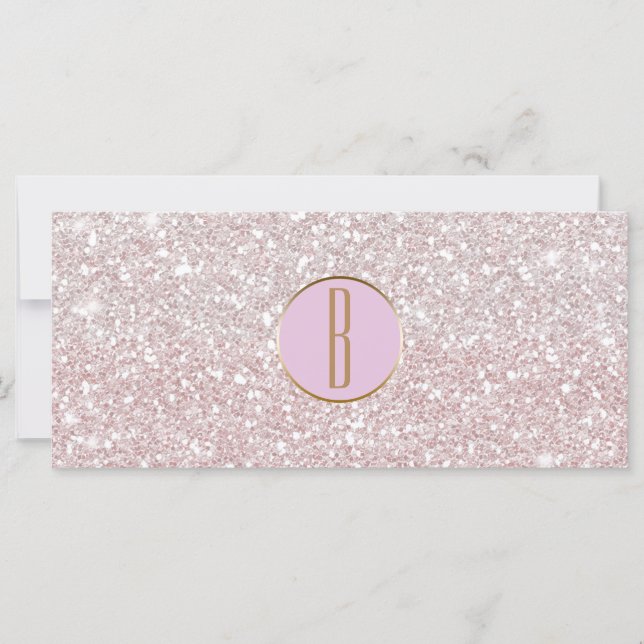 Certificat Cadeau Monogramme Or Paillettes Blanche (Devant)