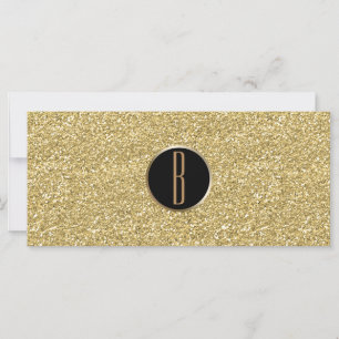 Certificat Cadeau Monogramme Pailleté Doré