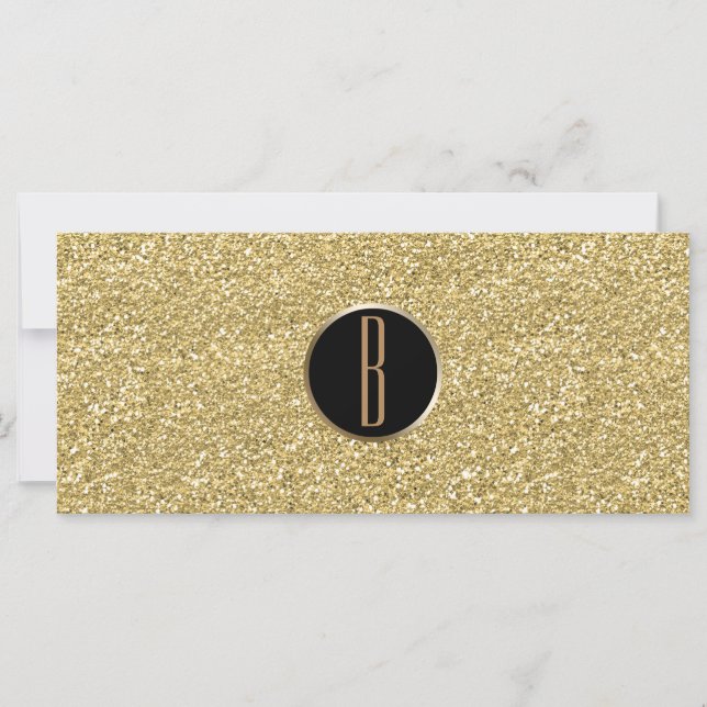 Certificat Cadeau Monogramme Paillettes Dorées Bri (Devant)