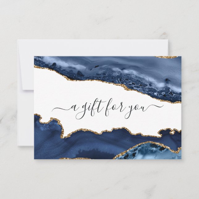 Certificat-cadeau Navy et Agate Or (Devant)