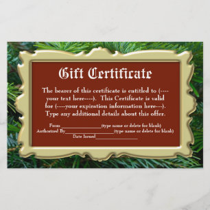 Certificat cadeau Noël