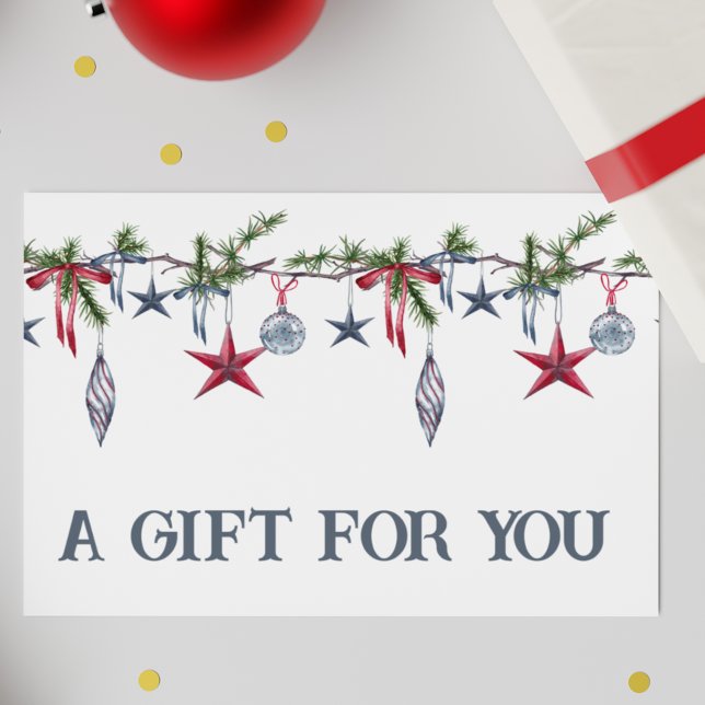 Certificat Cadeau Noël Ornements de Fêtes (Créateur téléchargé)