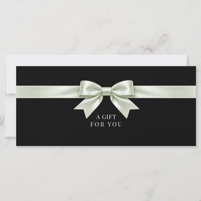 Certificat Cadeau Noir Élégant (Devant)