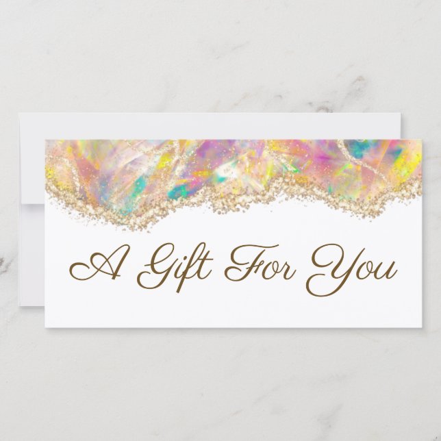 certificat cadeau opal design (Devant)