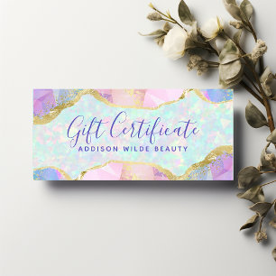 Certificat Cadeau Opale Pastel Iridescent