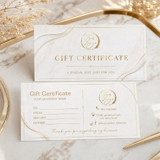 Certificat Cadeau Or Élégant | Luxe