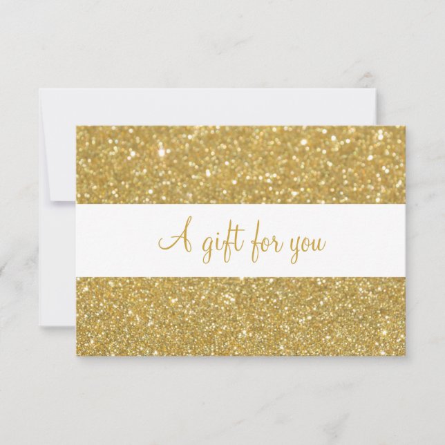 Certificat Cadeau Paillettes Or Chic (Devant)