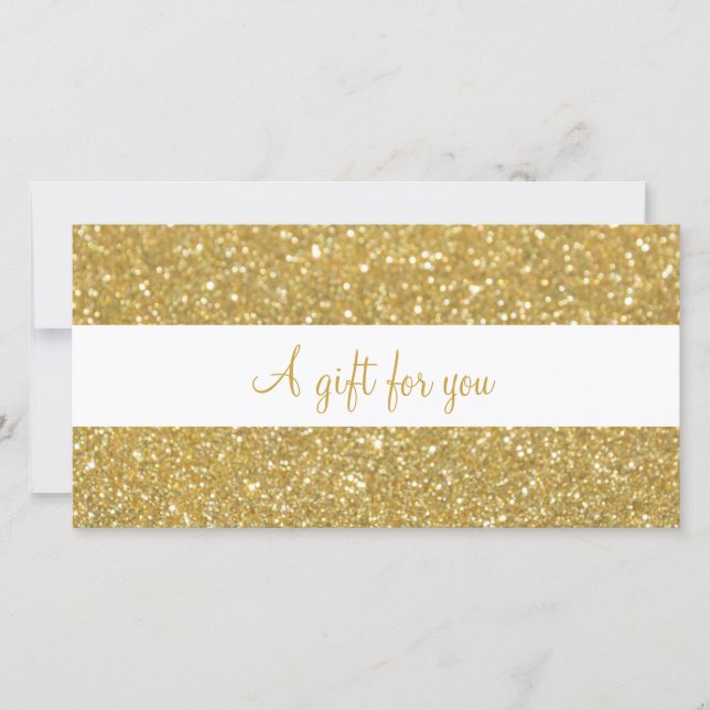 Certificat Cadeau Paillettes Or Chic (Devant)