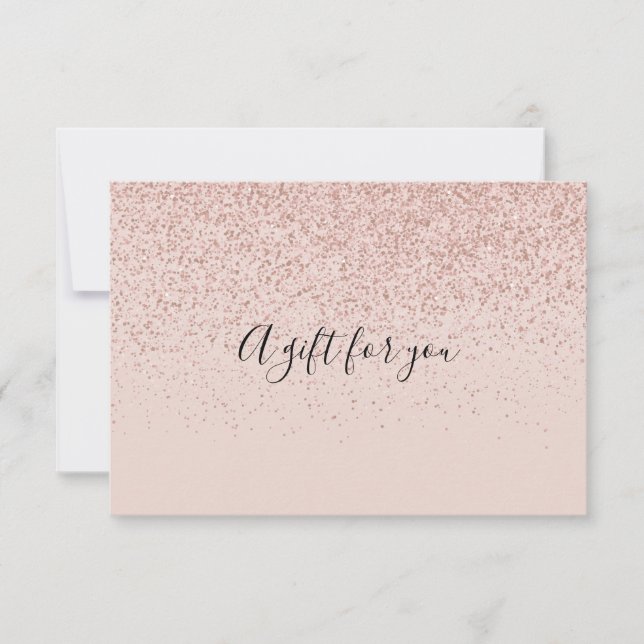 Certificat Cadeau Paillettes Or Rose (Devant)