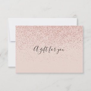 Certificat Cadeau Paillettes Or Rose