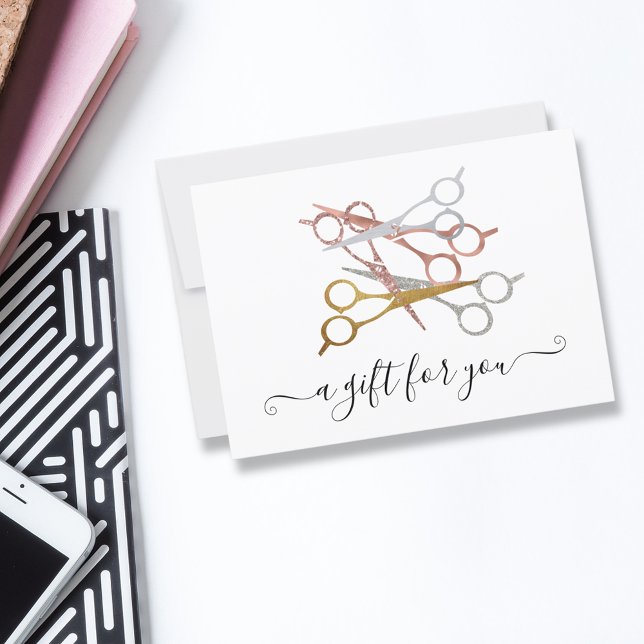 Certificat Cadeau Paillettes Rose Gold Argent Cise (Créateur téléchargé)