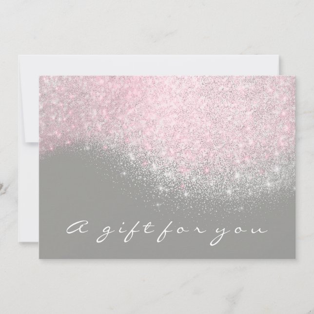 Certificat cadeau Parties scintillant argent gris  (Devant)
