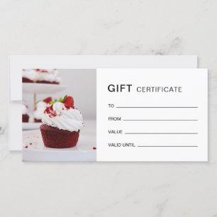 Certificat Cadeau Personnalisé Boulangerie QR Blan