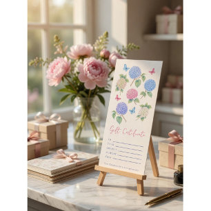 Certificat-cadeau personnalisé d'hydrangea à l'aqu