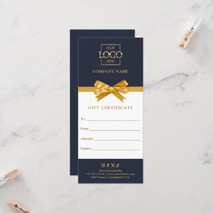 Certificat Cadeau Personnalisé Entreprise Chic et 