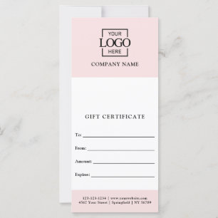Certificat Cadeau Personnalisé Entreprise Moderne 
