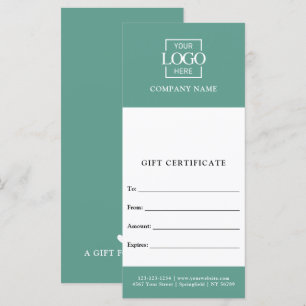 Certificat Cadeau Personnalisé Entreprise Moderne