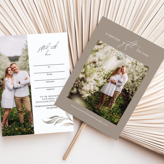 Certificat cadeau photo moderne | Carte cadeau (Créateur téléchargé)