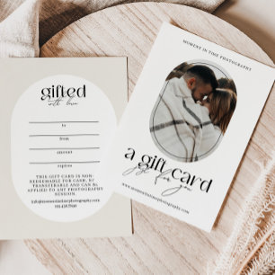 Certificat cadeau photo ovale moderne
