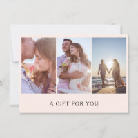 Certificat cadeau photo rose vif moderne