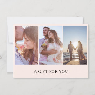 Certificat cadeau photo rose vif moderne