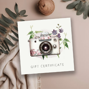 Certificat Cadeau Photographie Florale Vintage App