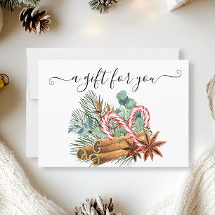 Certificat cadeau Pine de Noël cannelle