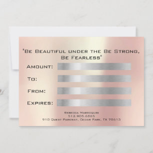 Certificat cadeau Pink Blush Lash Beauty Maquillag