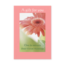 Certificat cadeau Pink Gerbera Daisy