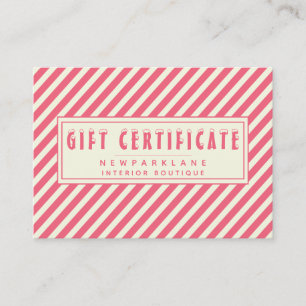 Certificat cadeau Pink Sucre de canne Stripes