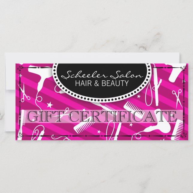 Certificat cadeau pour cheveux et beauté Violet (Devant)