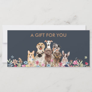 Certificat cadeau pour la toilette de chien en bou