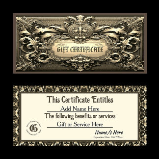 Certificat cadeau Pourcentage or