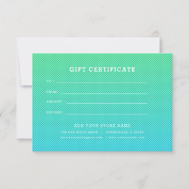 Certificat cadeau professionnel minimaliste avec l (Devant)