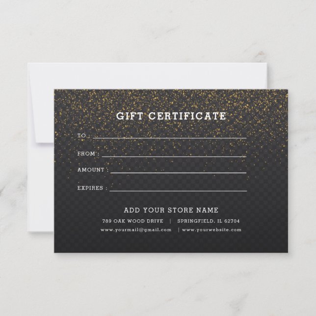 Certificat cadeau professionnel minimaliste avec l (Devant)