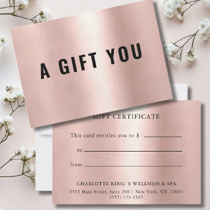 CERTIFICAT CADEAU PROFESSIONNEL   Rosegold