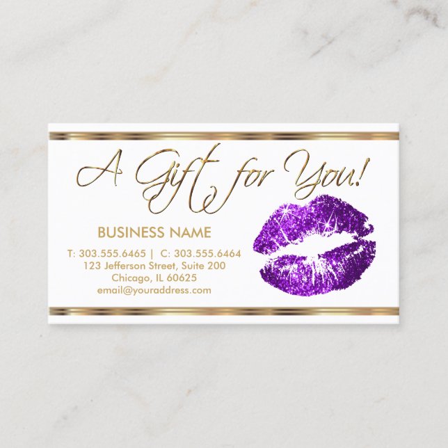 Certificat cadeau Purple Lipstick Entreprise (Devant)