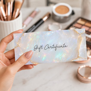 Certificat Cadeau QR Code Holographique Opale Luxe
