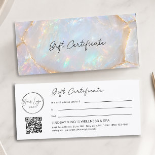 Certificat cadeau QR Code Logo Opale Luxe
