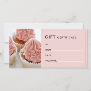Certificat Cadeau QR Rose pour Boulangerie Photo